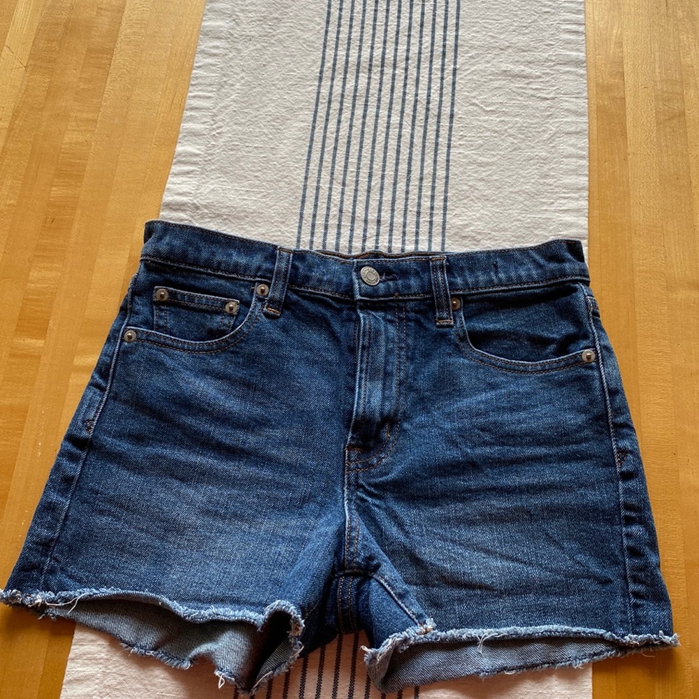 Gap high rise denim shorts
